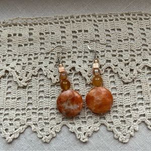 Beaded Earrings With Sterling Hooks Handmade